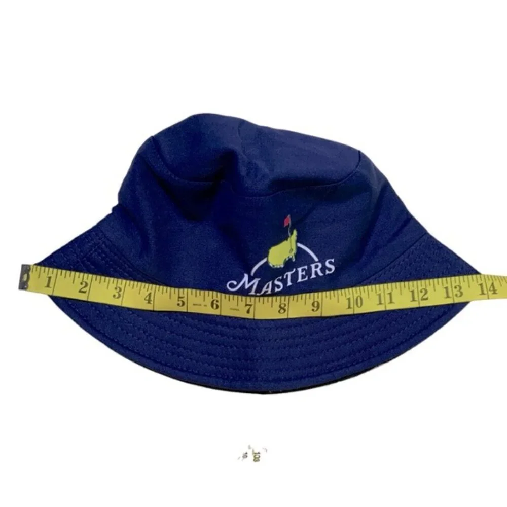 Reversible Masters Print Bucket Hat Sun Protective Cotton BL Fisherman Cap Blue - Picture 5 of 15